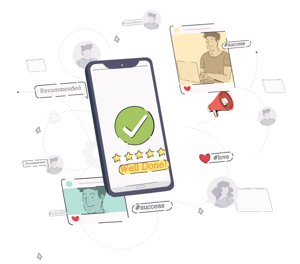 WhatsApp marketing automation dashboard illustration